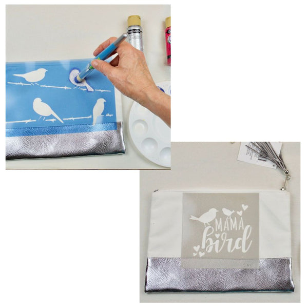 DIY Mother's Day Mama Bird Stencil Project Kit