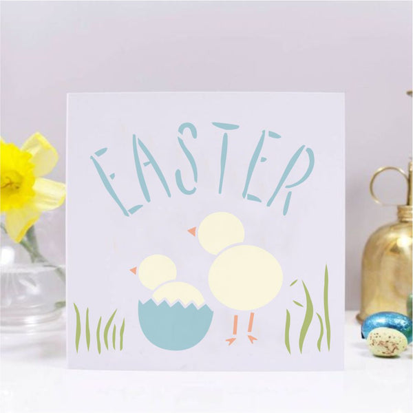 Easter Chicks Craft Stencil