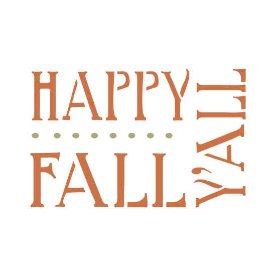 Happy Fall Y All Craft Stencil