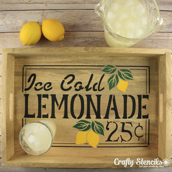 Ice Cold Lemonade Sign Stencil Craft Stencil