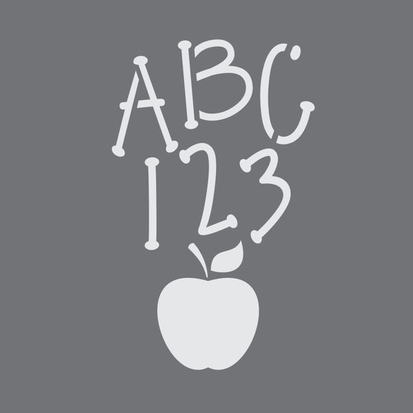 ABC and 123 Craft Stencil