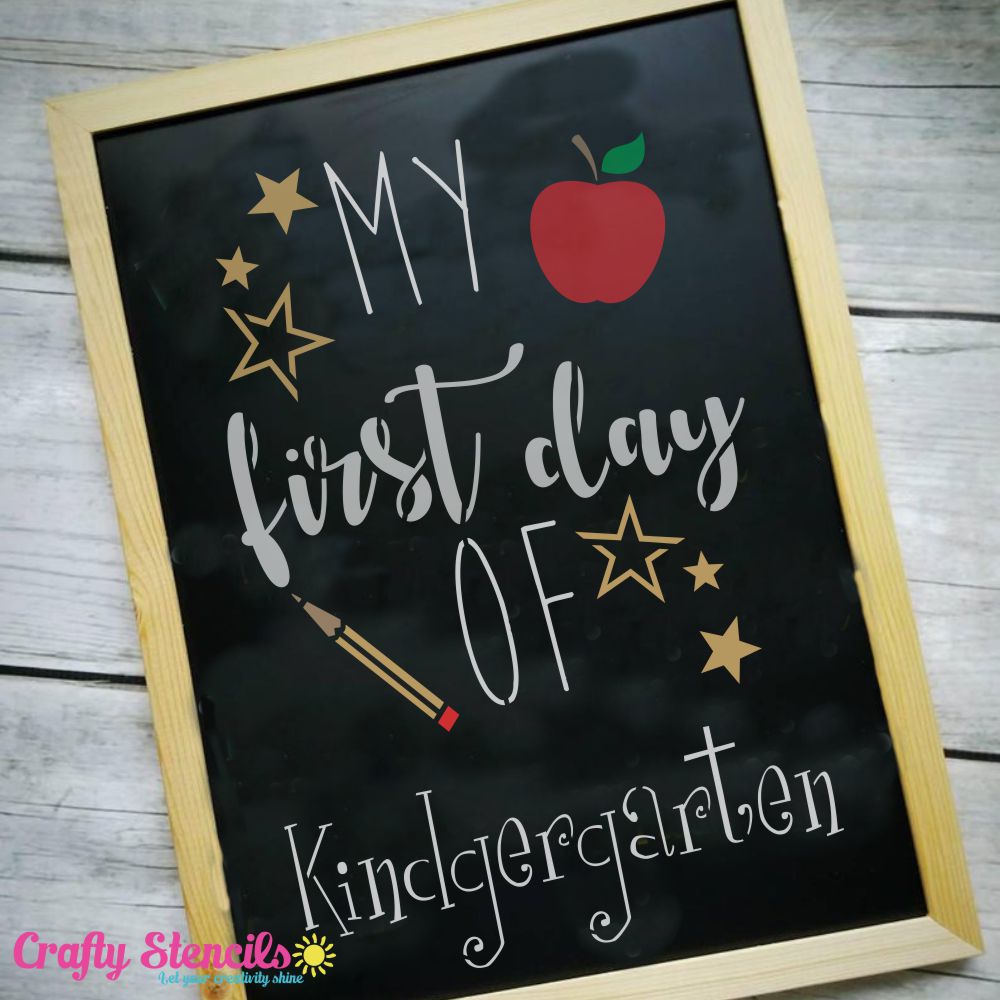 3 Piece Back to School Stencil Pack