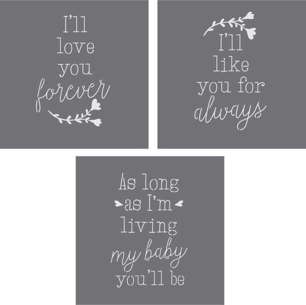 My Baby You'll Be 3 Piece Stencil Set