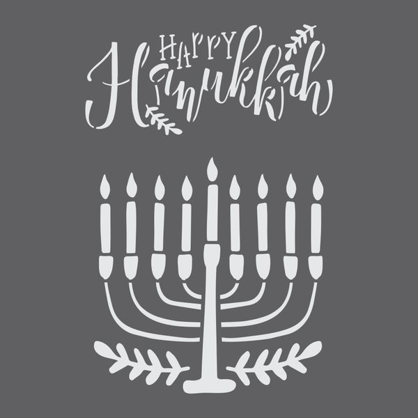 Hanukkah Menorah Craft Stencil