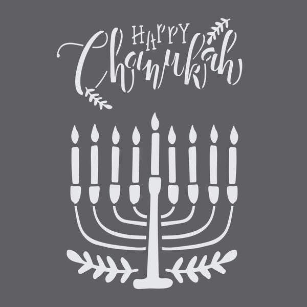Chanukah Menorah Craft Stencil