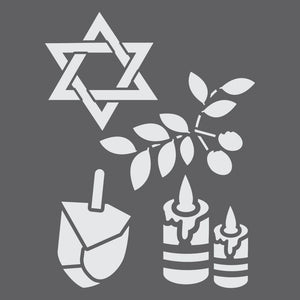 Hanukkah Trinkets Craft Stencil