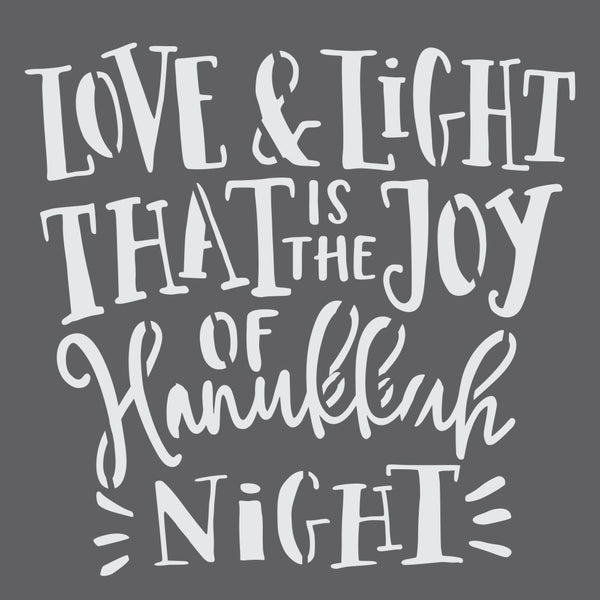 Love and Light Hanukkah Craft Stencil