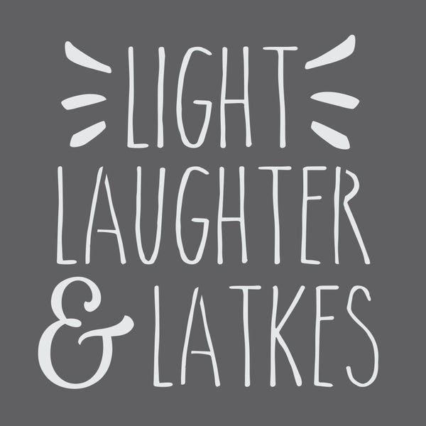 Light Laughter and Latkes Hanukkah Craft Stencil