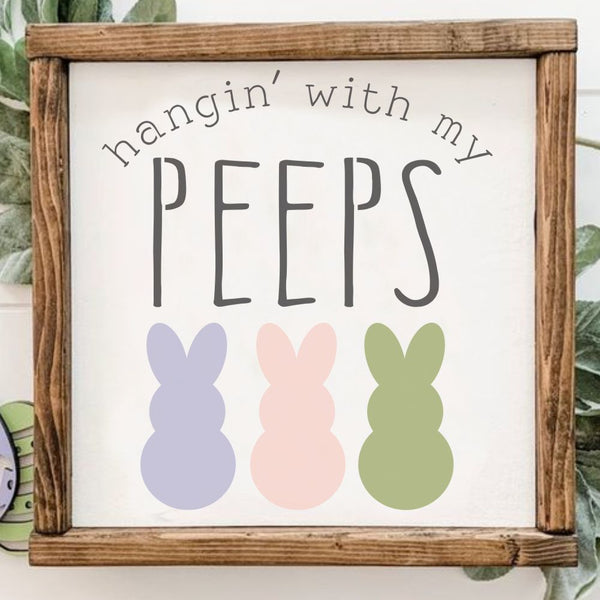 Hangin' With My Peeps Craft Stencil