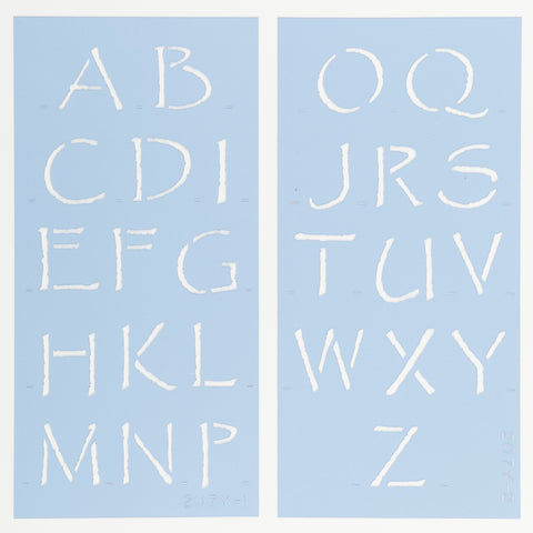 Papyrus Letter & Number Stencil Set
