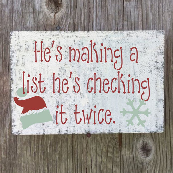 Here Comes Santa 6 Piece Christmas Craft Stencil Kit