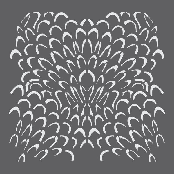 Peacock Feathers Mini Craft Stencil