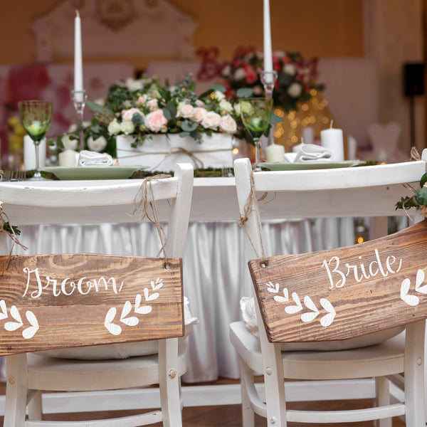 Hipster Wedding 8 Piece Craft Stencil Kit