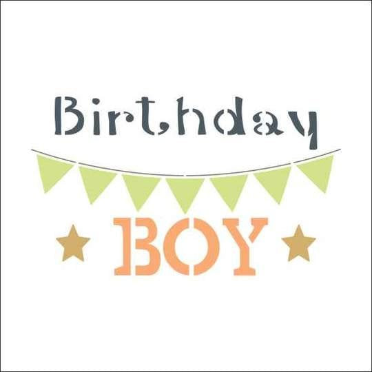 Birthday Boy Craft Stencil