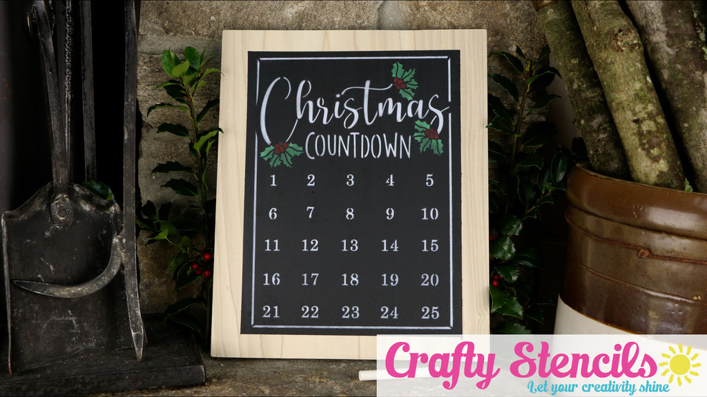 Countdown Until Christmas with a DIY Christmas Countdown Chalkboard