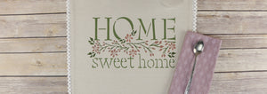 Home Sweet Home Stenciled Fabric Placemat