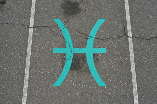 Pisces Zodiac Sign Shape Stencil