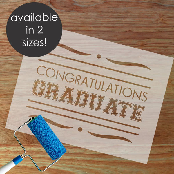 Congratulations Graduate Sign Stencil