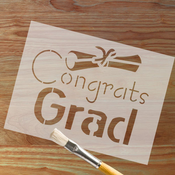Congrats Graduate Craft Stencil
