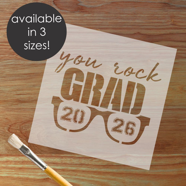 You Rock Grad Craft Stencil