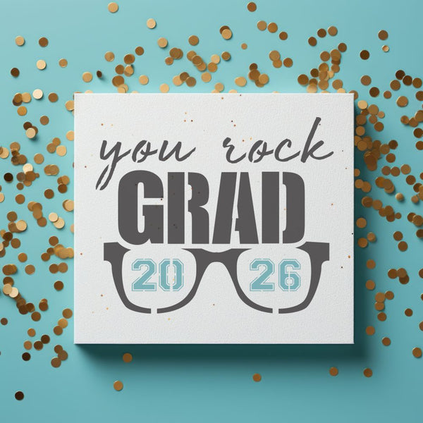You Rock Grad Craft Stencil