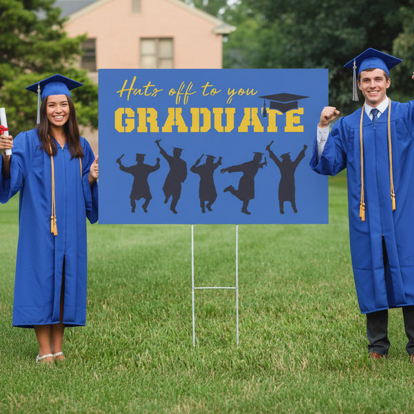 Hats off to the Graduate Sign Stencil