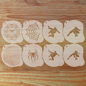 Comic Book Spider Face Painting Stencil Set