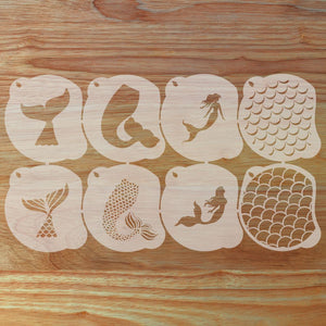 Mermaid Face Painting Stencil Set