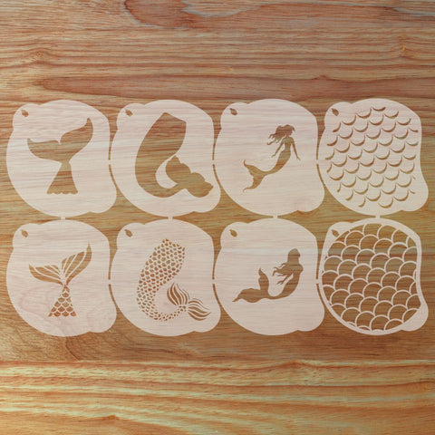 Mermaid Face Painting Stencil Set
