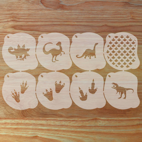 Dinosaurs Face Painting Stencil Set