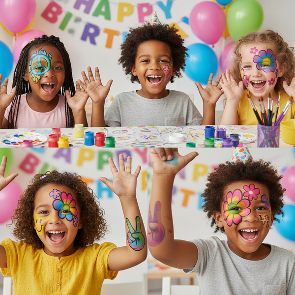 60’s Hippie Face Painting Stencil Set