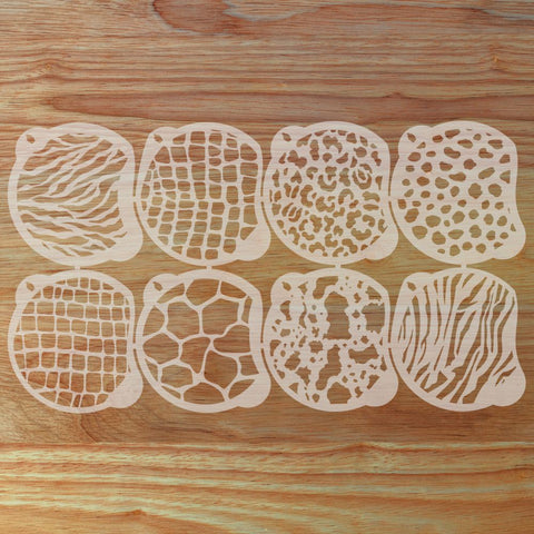 Animal Print Face Painting Stencil Set