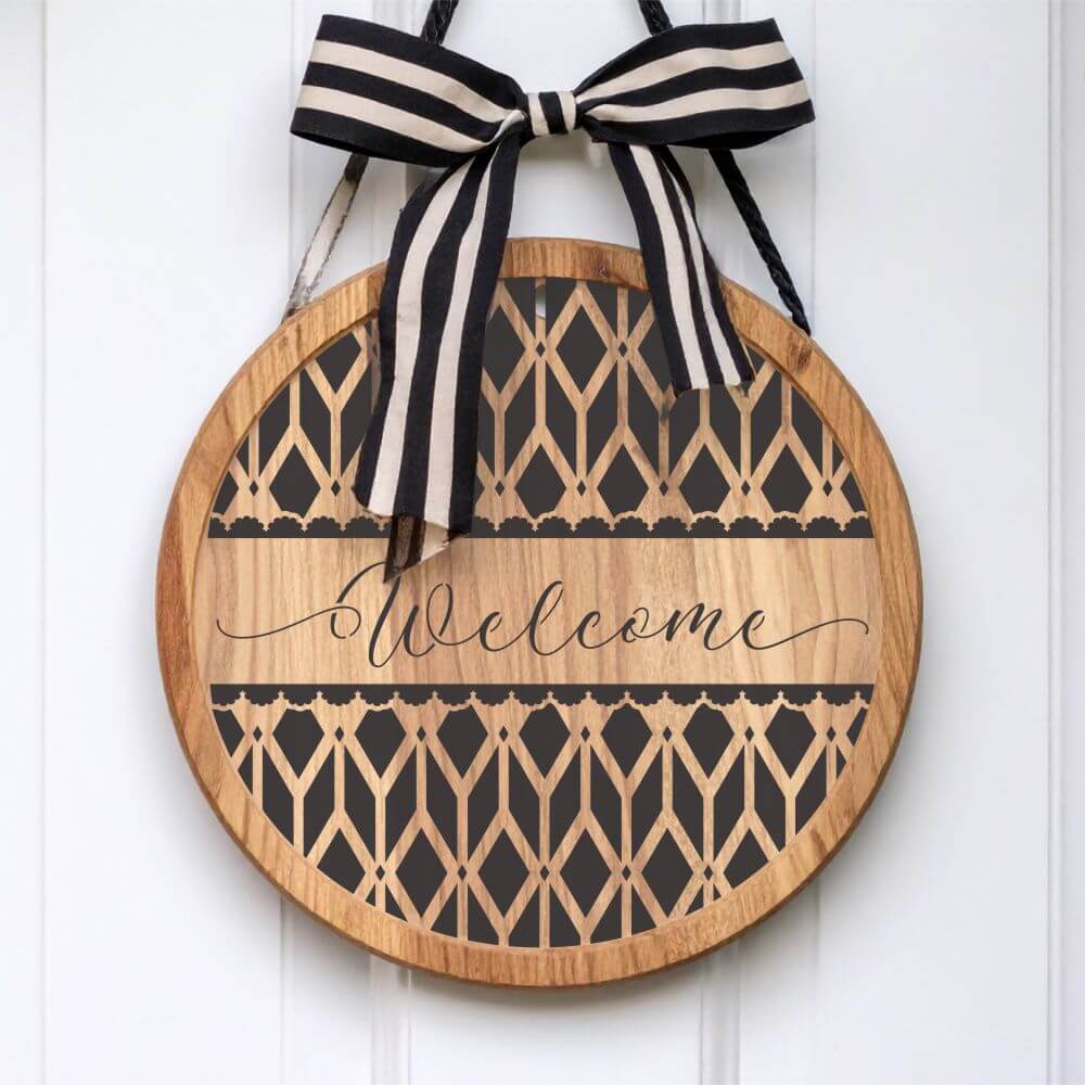 Sedona Welcome Round Sign Stencil
