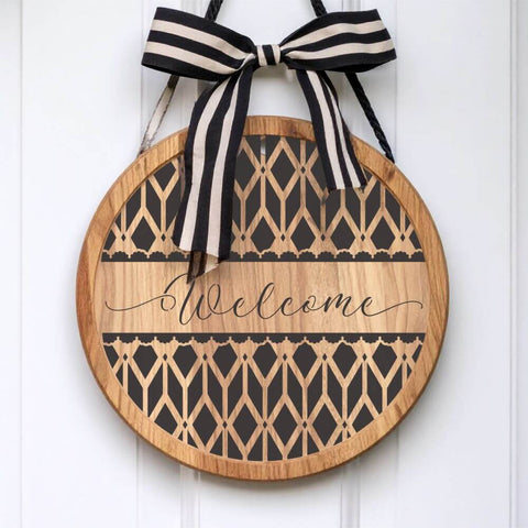Sedona Welcome Round Sign Stencil