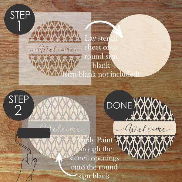 How to use the Sedona Welcome Round Sign Stencil