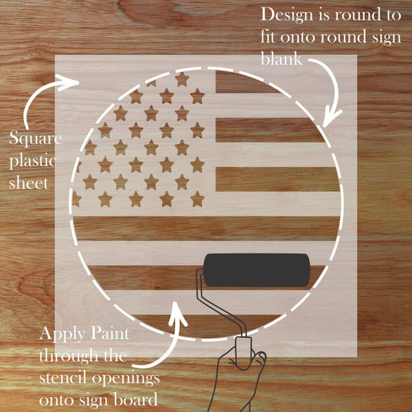 Information about round sign stencils by Designer Stencils.