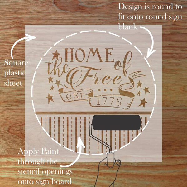Information about round sign stencils by Designer Stencils.