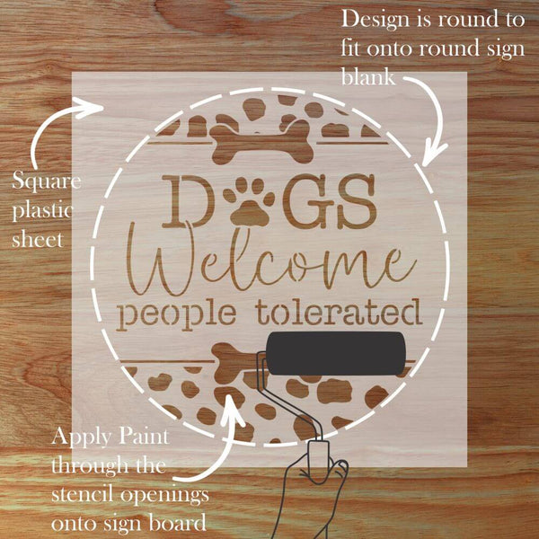 Infographic on Round Sign Stencils by Designer Stencils