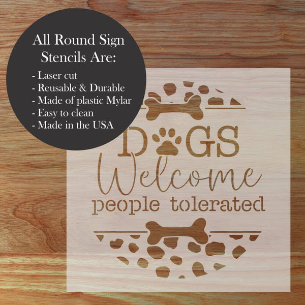 Infographic on Round Sign Stencils by Designer Stencils