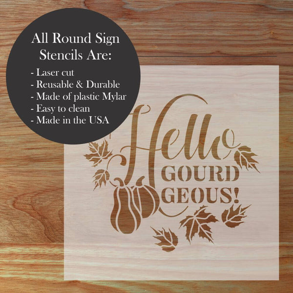 Infographic on Round Sign Stencils by Designer Stencils