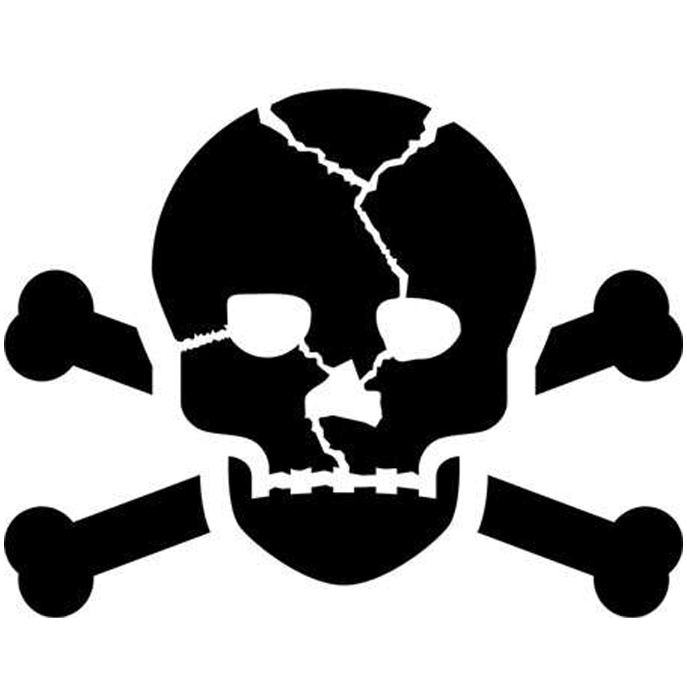 Skull and Crossbones Craft Stencil