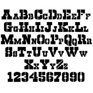 Cowboys Alphabet Craft Stencil
