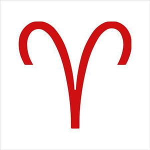 Aries Zodiac Sign Shape Stencil