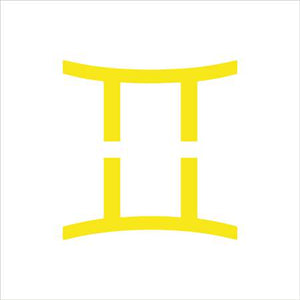 Gemini Zodiac Sign Shape Stencil