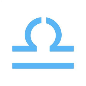Libra Zodiac Sign Shape Stencil