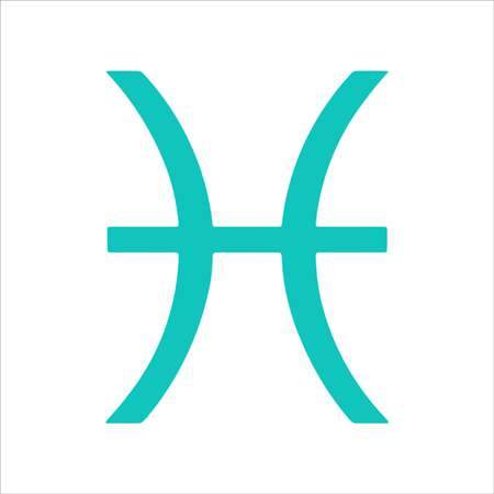 Pisces Zodiac Sign Shape Stencil