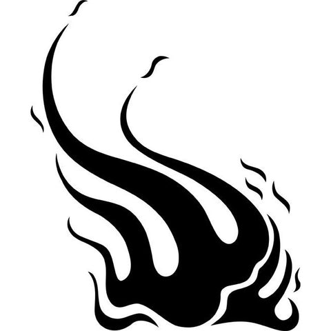 Windswept Flame Stencil