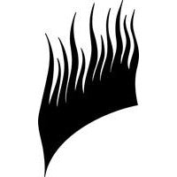 Vertical Flame Stencil