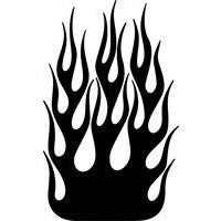 Reaching Flame Stencil