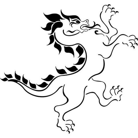 Welsh Dragon Stencil